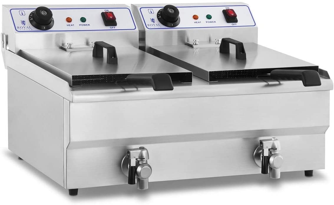 Royal Catering - RCEF 16D - Double Electric Deep Fryer - 2 x 17 L