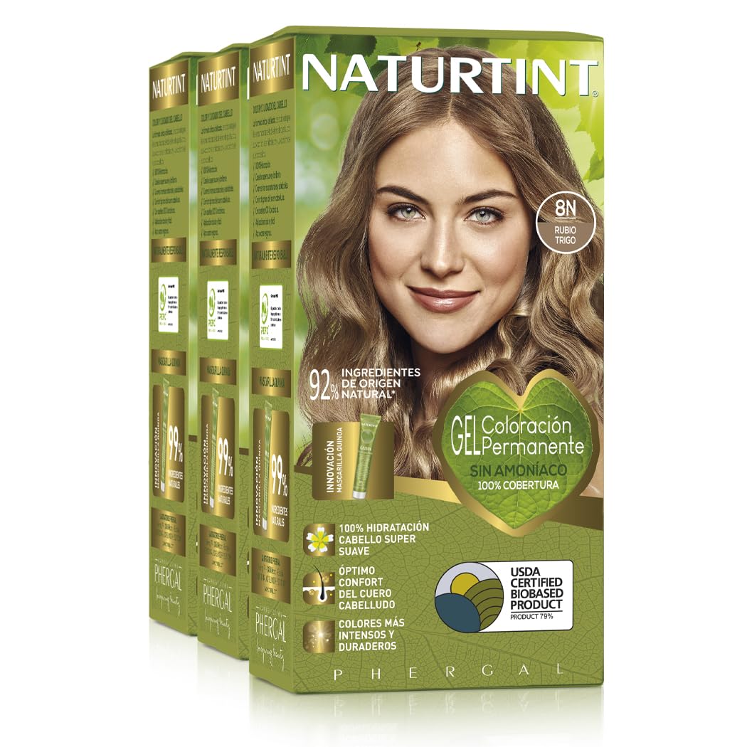 Naturtint Hair color without ammonia, with a high percentage of natural ingredients, 170 ml (x3)