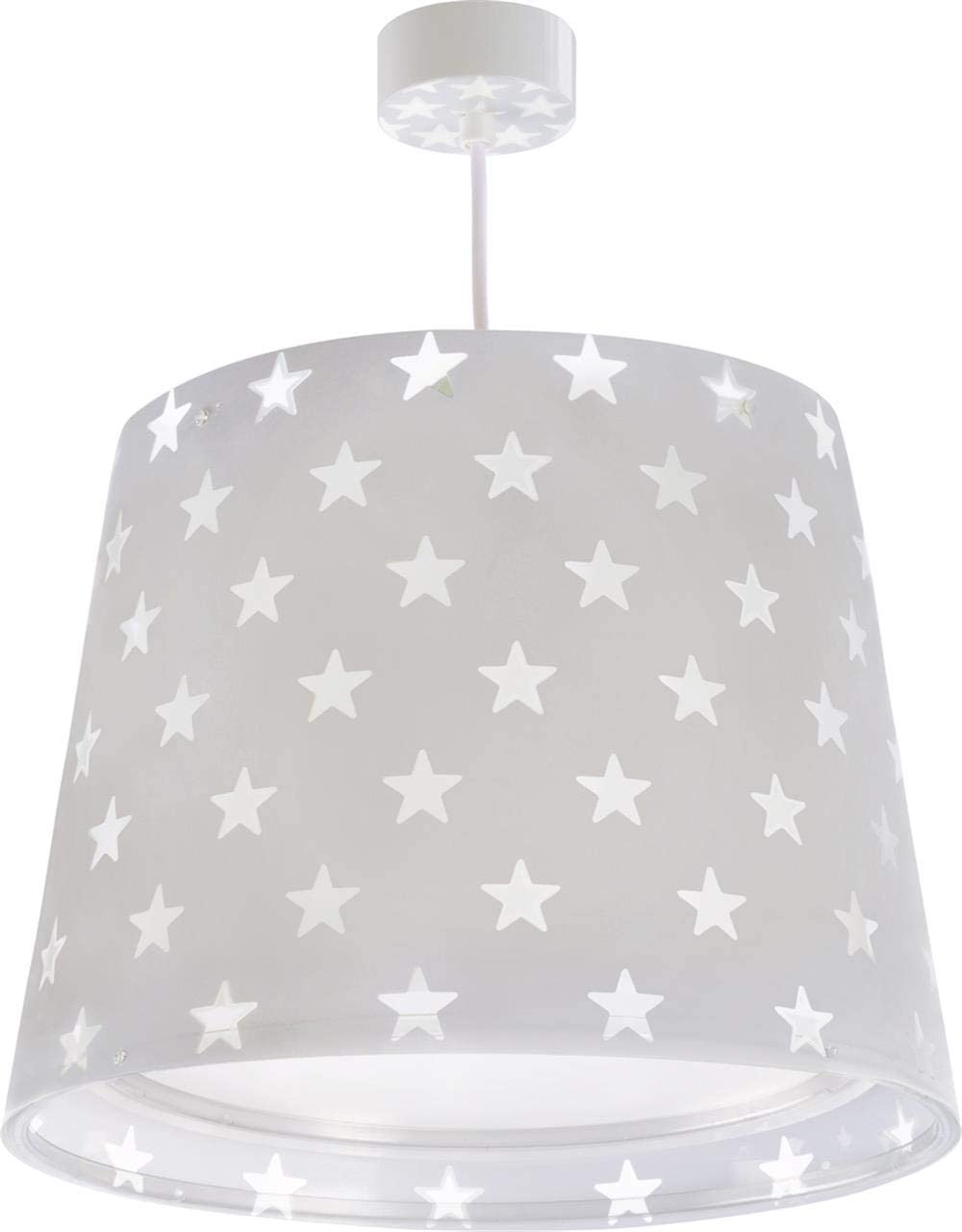 Dalber Children's Pendant Lamp Stars Grey Plastic E27 Grey 33 x 33 x 25 cm, 