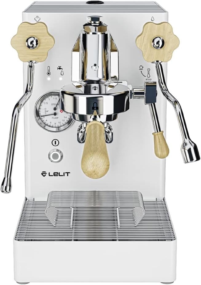 Lelit Marax Pl62x-Eucw White Coffee Machine With L58E BREWING Unit and HX Double System