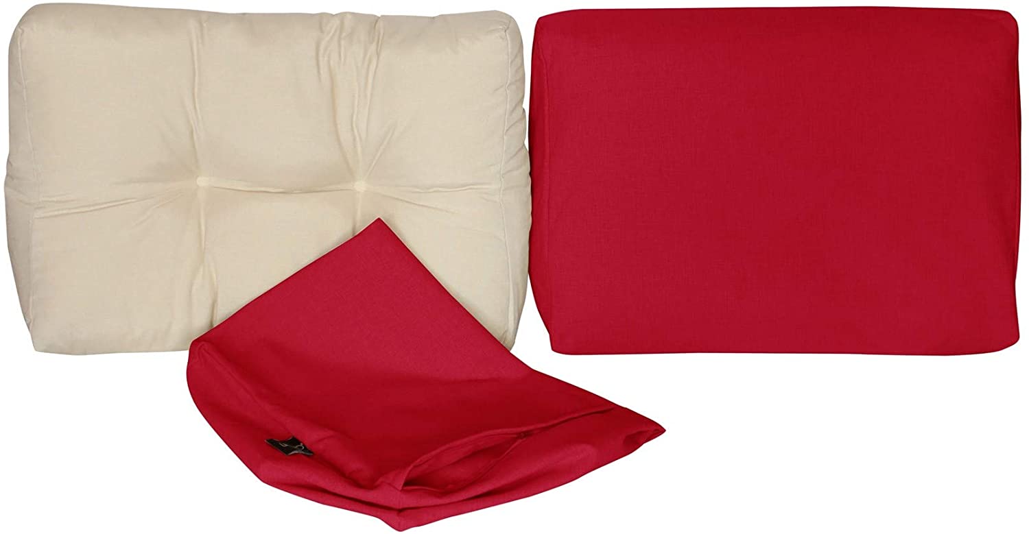 Lileno Home Pallet Cushion Cover, Red 2