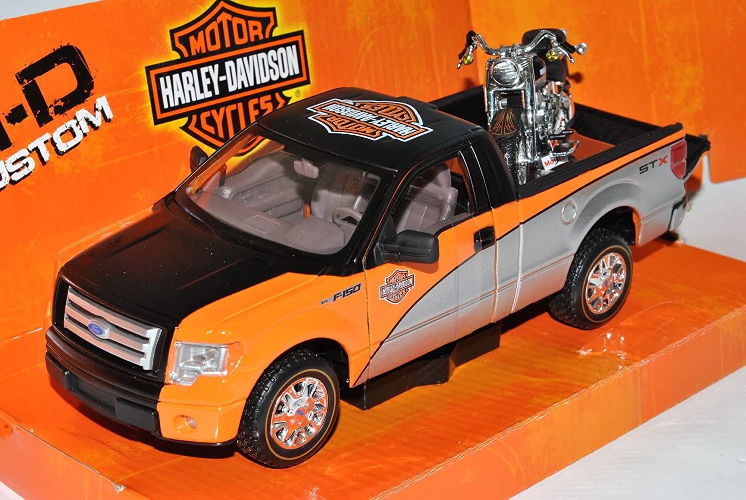 Unknown Ford F150 Stx Pick-Up 2010 Silver Black Orange With 2000 Flstf Fat 