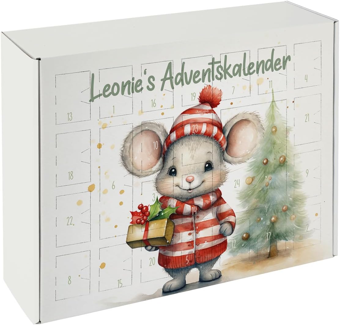 Striefchen® Personalised DIY Advent Calendar with Cute Mouse Motif