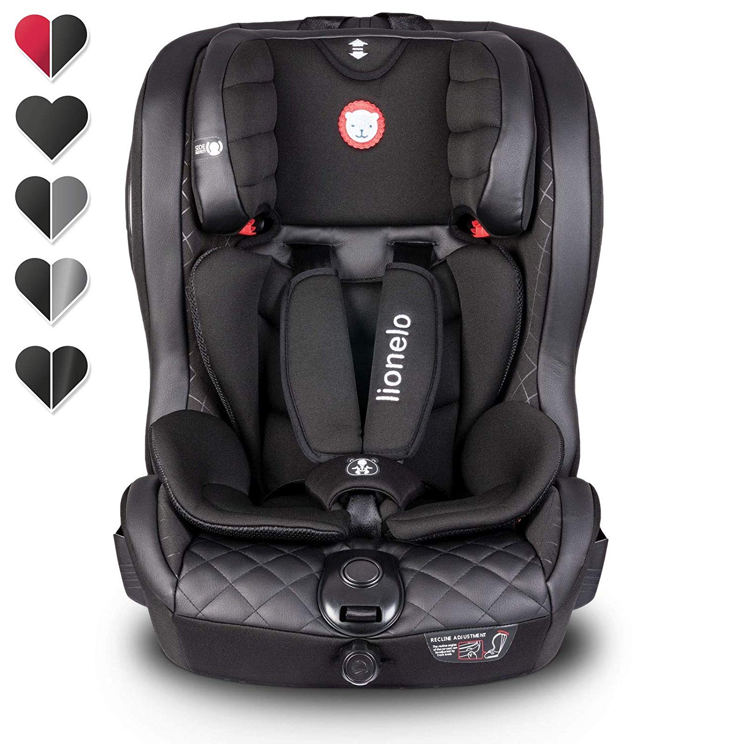 Lionelo Adriaan Child Car Seat Group 1, 2, 3, Isofix, Top Tether, Side Protection, Dri-Seat, ECE R 44/04