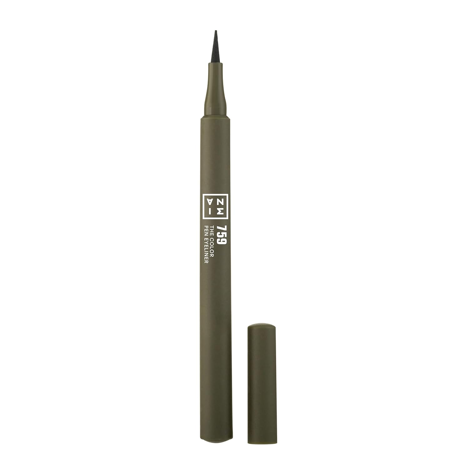 3ina makeup - The Color Pen Eyeliner 759 - Olive Green Liquid Eyeliner - 10H Long -Lasting Matte Eyeliner Pen with Precision Tip - Highly Pigmented Liquid Liner - Vegan - Cruelty Free
