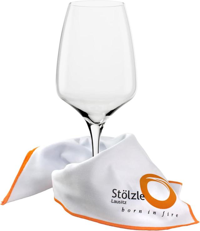 Stölzle Lausitz Microfibre Polishing Cloth 35 x 60 cm / Microfibre Cloth Lint-Free for Streak-Free and High-Gloss Glass Surfaces / High-Quality Microfibre Cloth for Polishing Glasses