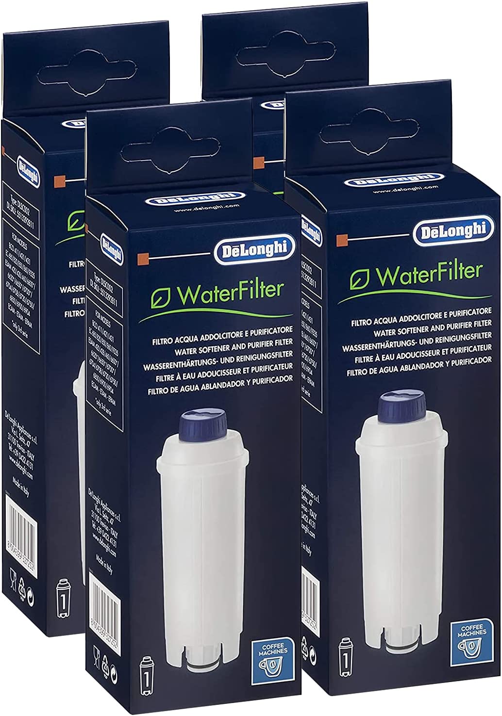 Delonghi DLSC002 Water Filter Pack of 4