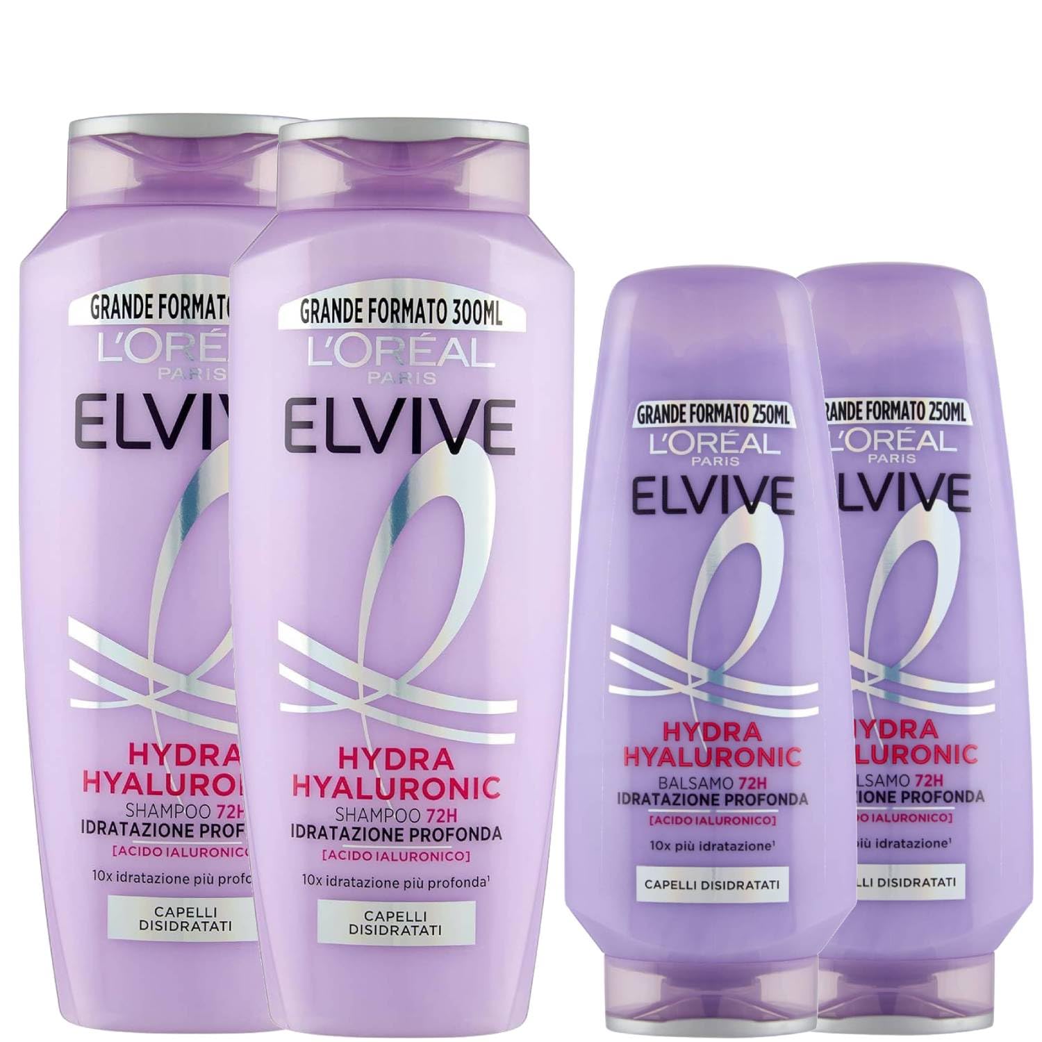 L\'oreal Paris Elvive Hair Care Shampoo and Conditioner (Hydra Hyaluronic 300ml + Conditioner 250ml)