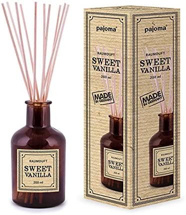 Pajoma Sweet Vanilla Room Fragrance from the Apothecary Edition 200 ml with Reed Sticks