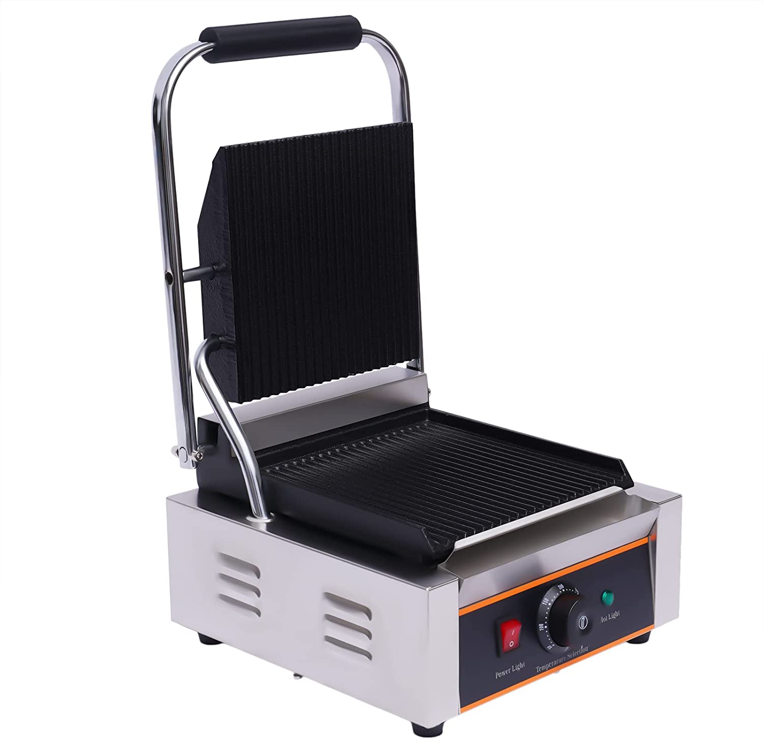 Electric Contact Grill, Sandwich Maker, Table Grill, Electric Grill Plate, Panini Toasts, Steak, 1800 W