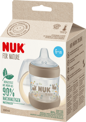 NUK Drinking bottle for Nature, brown, from 6th month, 150ml, 1 pc