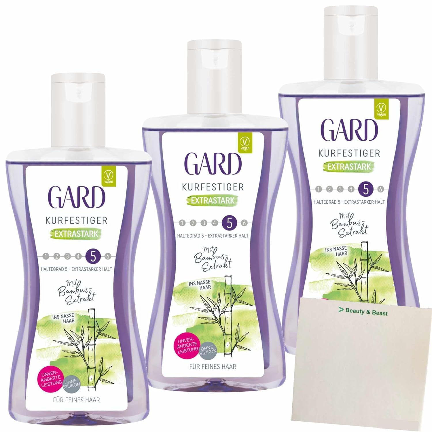Gard Hair Curing Extra Strong with Bamboo Extract Pack of 3 (3 x 220 ml Bottle) + usy Block