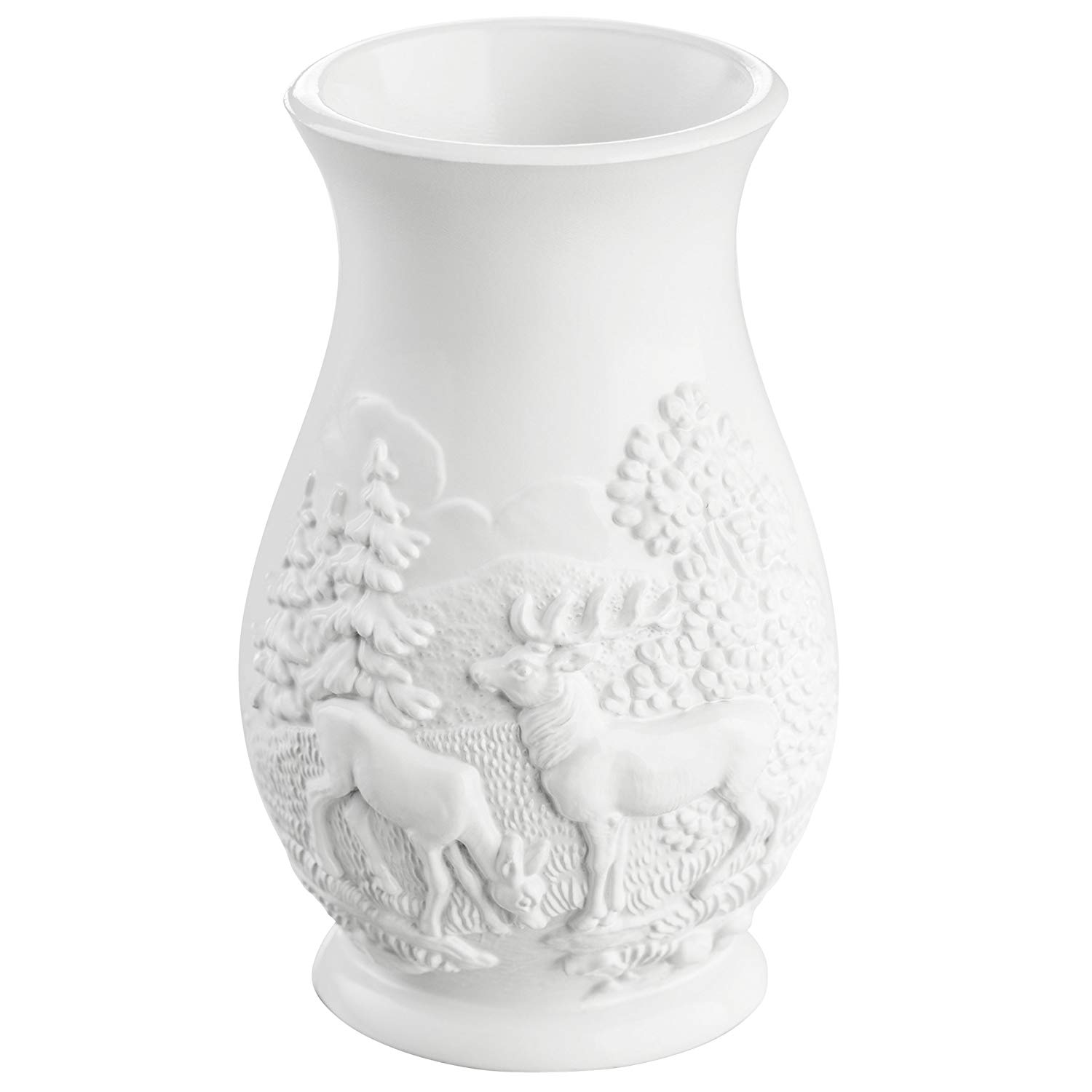 Koziol Virgin White X-Mas Forest Vase, Table Vase, Flower Vase, Solid White
