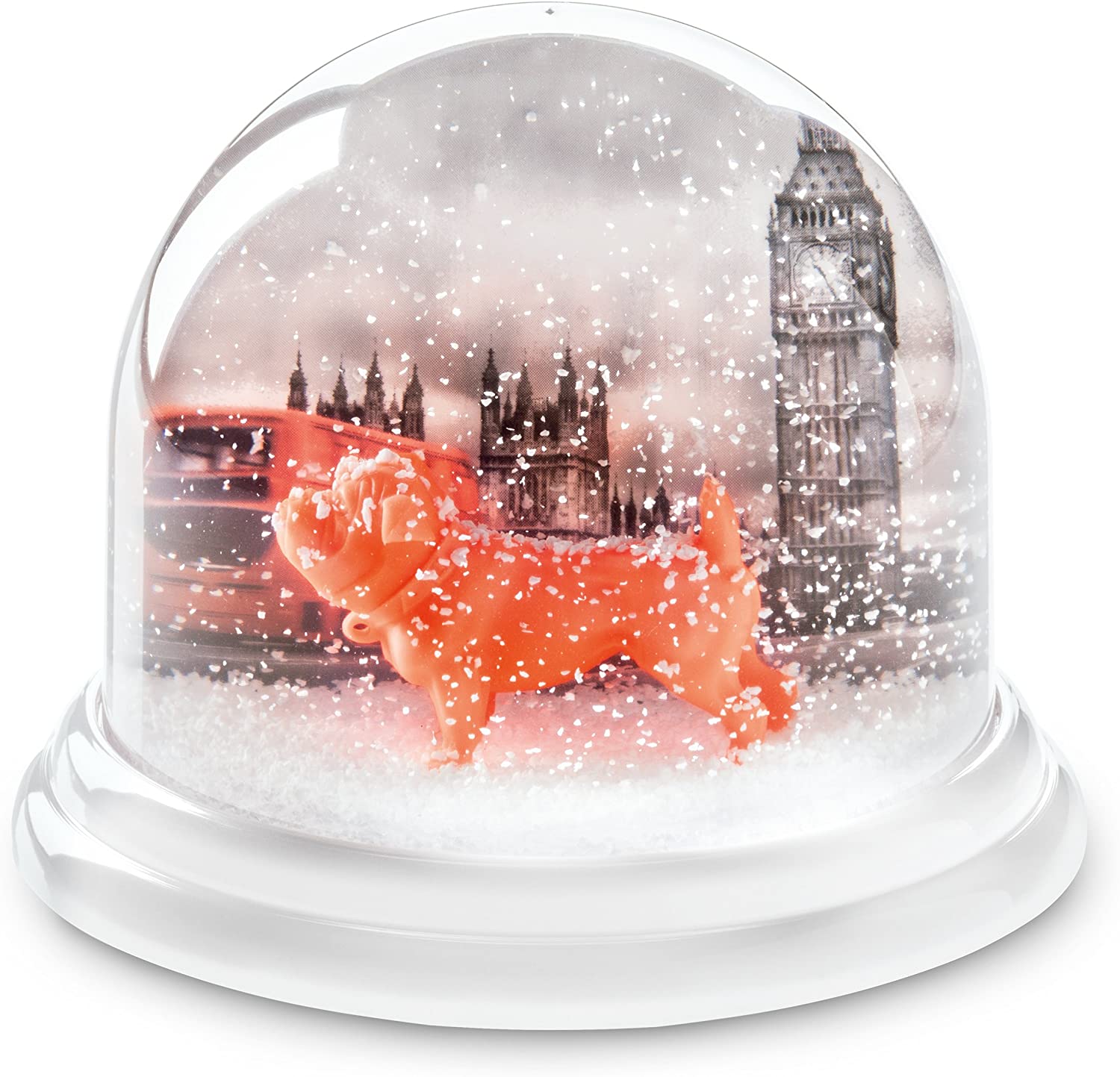 Koziol Dream Globe Paperweight, Dream Globe London Snow Globe – White/Neon, 6263637