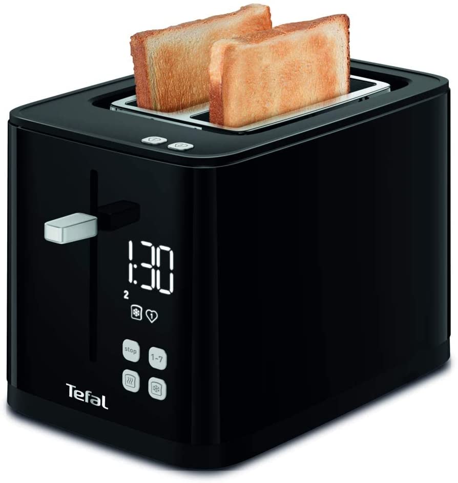 Tefal Smart & Light TT640810 Digital Toaster with Thermostat, 7 Positions, Black