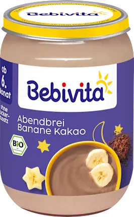 Evening porridge banana cocoa, from the 6th month, 190 g