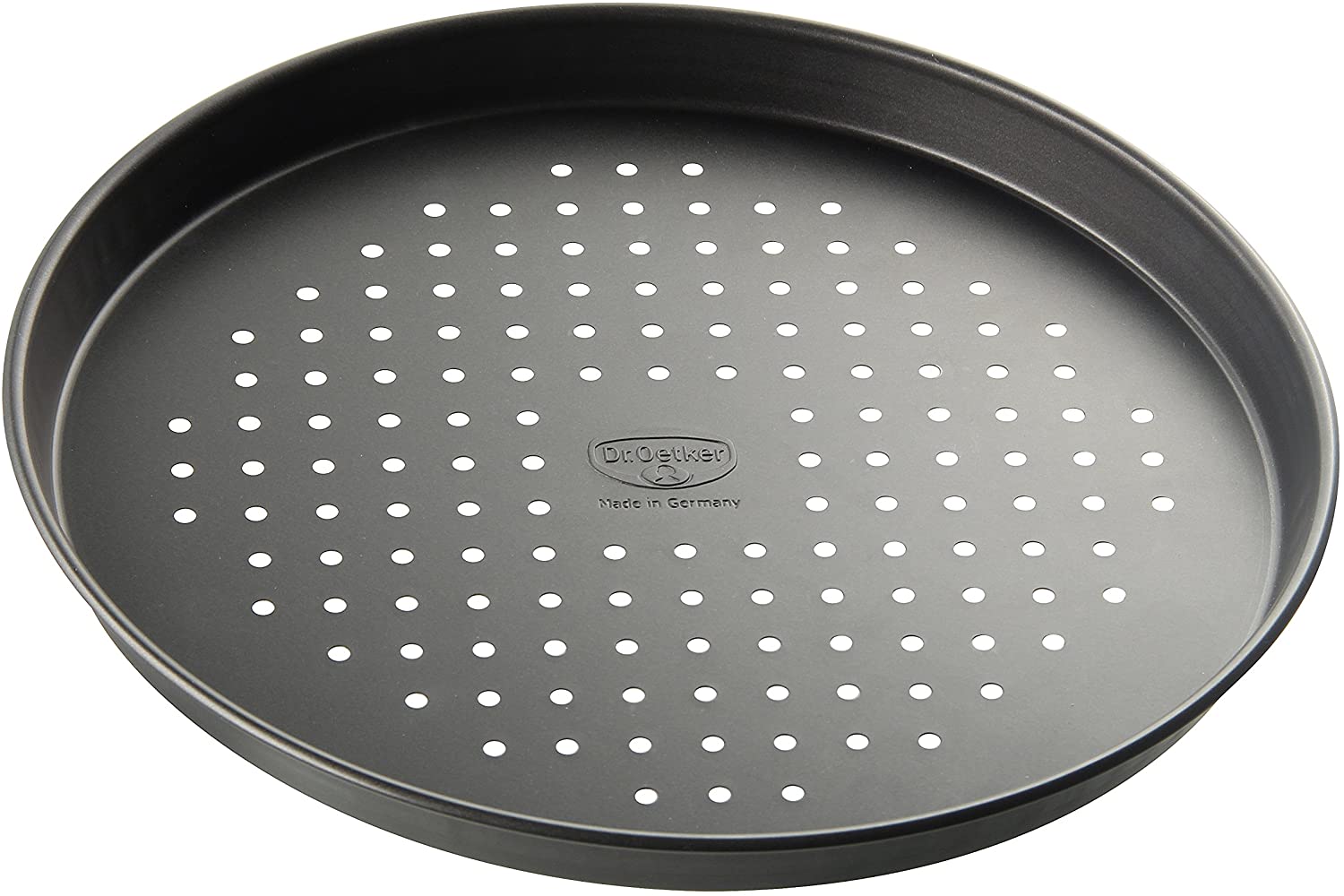 Dr. Oetker Tradition 28 cm Non-Stick Bakeware Perforated Pizza Tin, Black