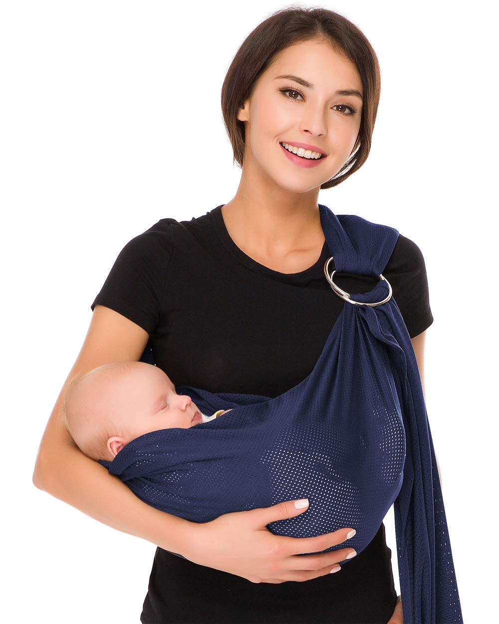 CUBY Adjustable Baby Carrier Baby Sling Mesh Water Ring Strap with Rustproo