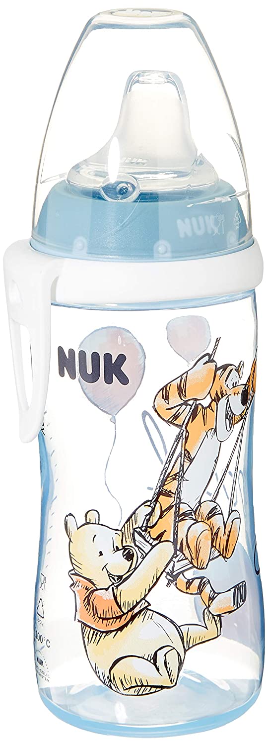 NUK Active Cup Drinking Cup 12+ Months, Leak-Proof Drinking Spout Clip & Protective Cap for Travelling, 300 ml BPA-Free