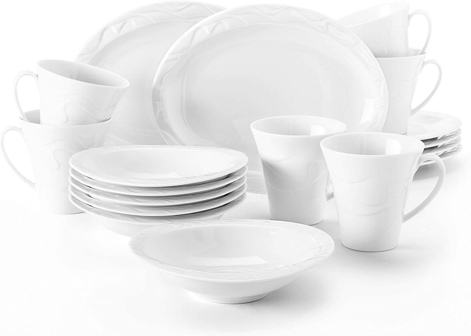 Seltmann Weiden Allegro Plain White Breakfast Set 18 Pieces