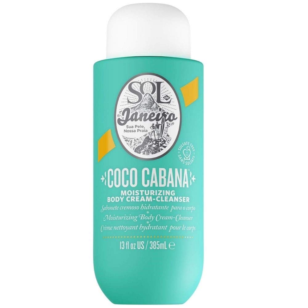 Sol De Janeiro Coco Cabana Shower Gel 385 ml, Sunset Glow Moisturising Cream Body Cleanser with Perfume Fragrance for Face and Body, Combines Soft Skin Cleansing and Conditioner