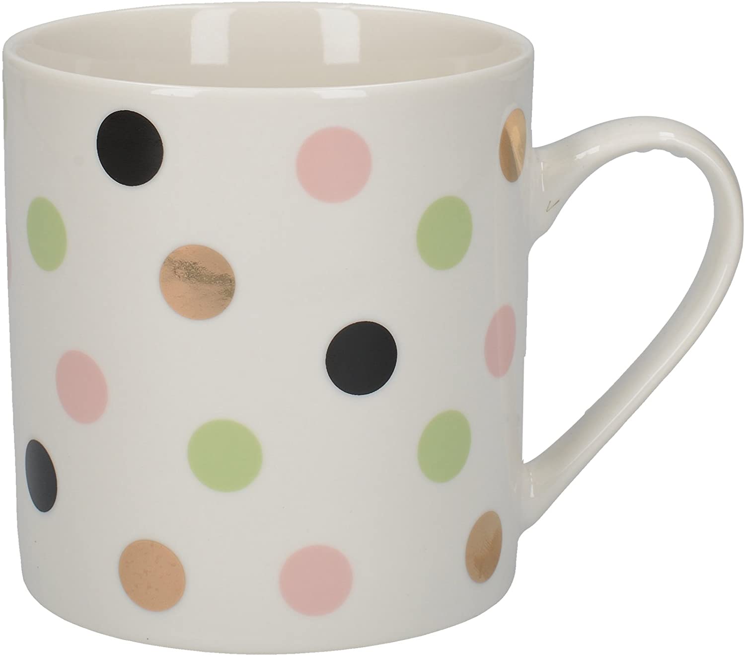 Creative Tops Ava & I Spotted Fine China Mug Time For Another? Hidden Message 300ml Pack of 6 White