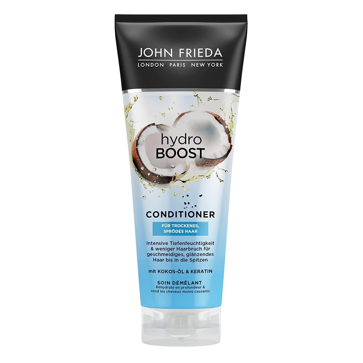John Frieda Hydro Boost Conditioner - Contents: 250 ml - Hair Type: Dry, Brittle - Intensive Deep Moisture, ‎blue