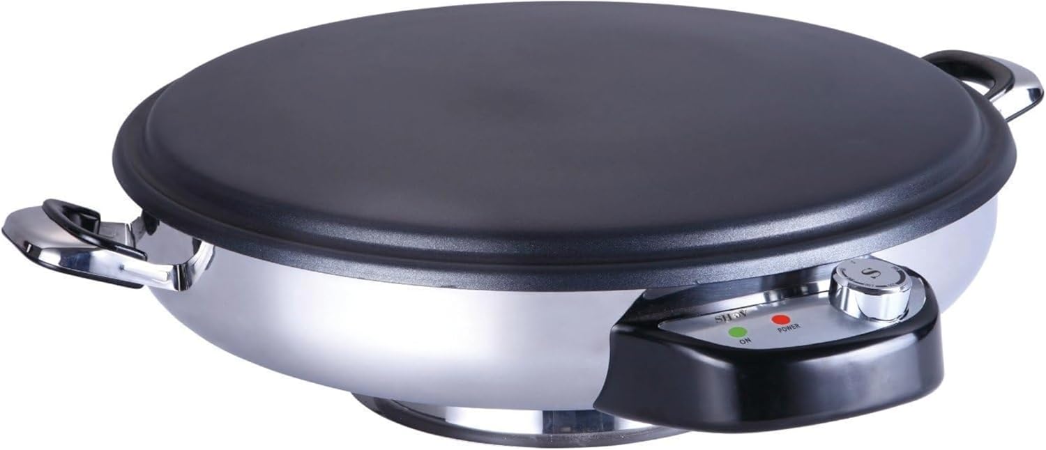 SHOV Flatbread Baker 50 cm - Professional Crepe & Yufka Grill | 2300W | Stainless Steel | Non-stick | Temperature control up to 265°C
