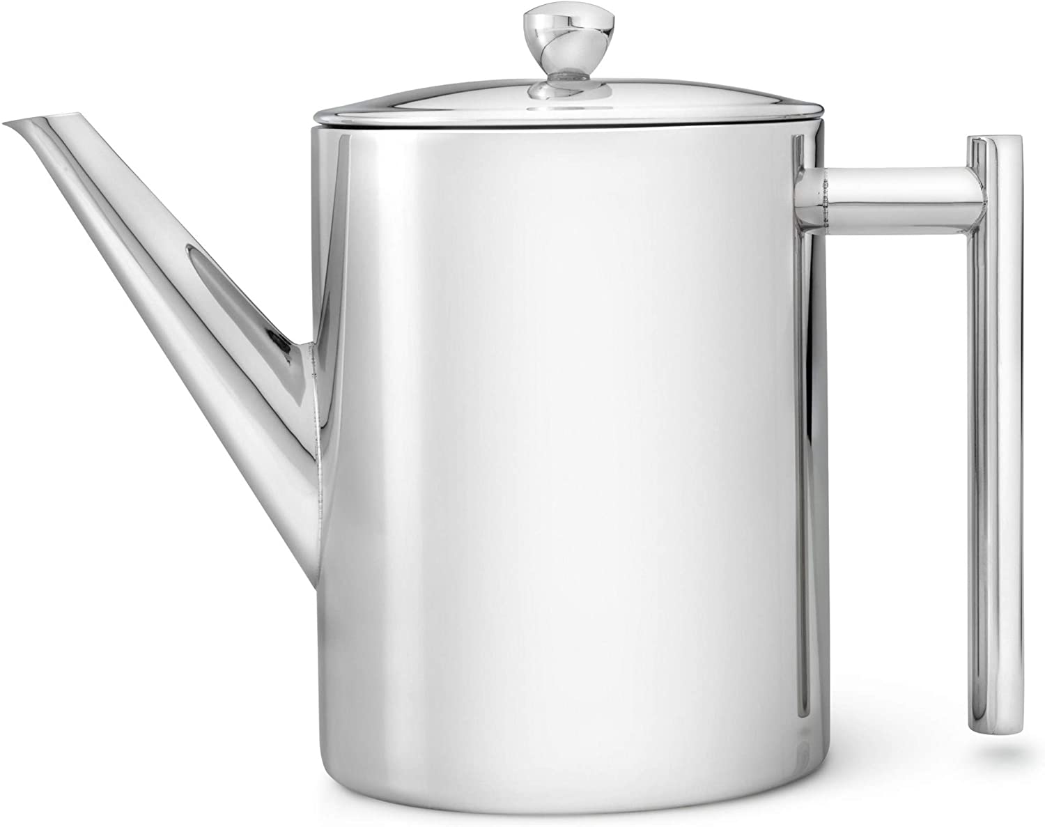 Bredemeijer 1.2 L Shiny Stainless Steel Teapot Cylindre, Silver