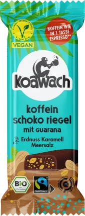 koawach Chocolate bar caffeine with guarana, peanut caramel sea salt, 35 g
