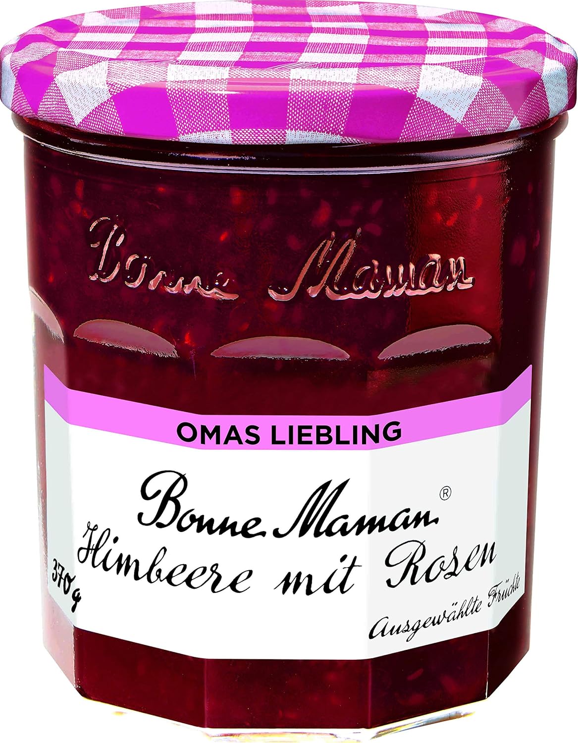 Bonne Maman, Grandma\'s Favorite 370 g, Raspberry with Rose, 1 Piece