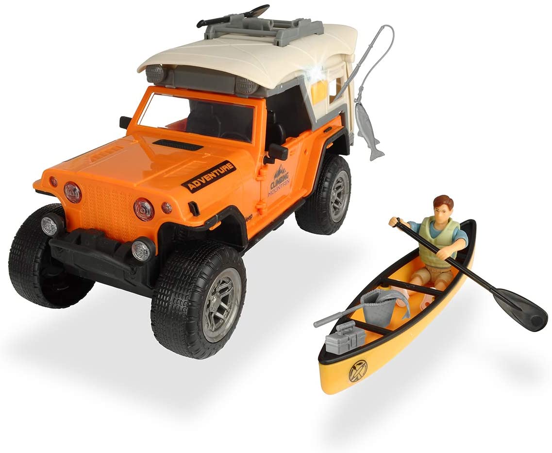 Dickie Toys 203835004 Playlife Camping Set, Jeepster Off-Road Vehicle With 