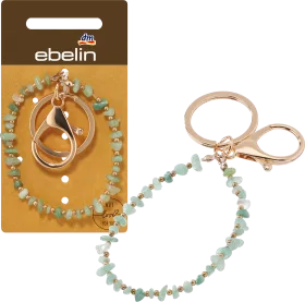 ebelin key ring acrylic stones green, 1 pc