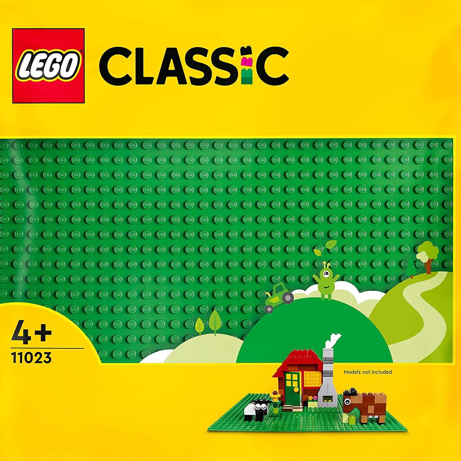 LEGO 11023 Classic Green Building Plate, Square Base Plate with 32 x 32 Kno