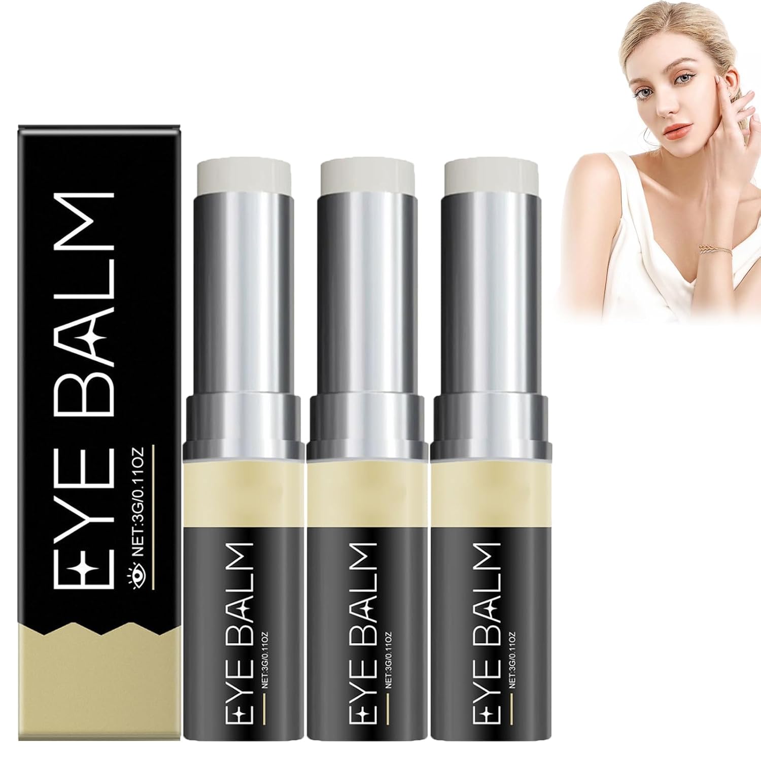 Lumibalm for Under Eye Bags Bags, Lumibalm for Under Eye Bags, Lumibalm for Under Eye Bags, Instant Firm, Turmeric Retinol Eye Cream Stick, Erases Eye Bags Within Minutes (3)