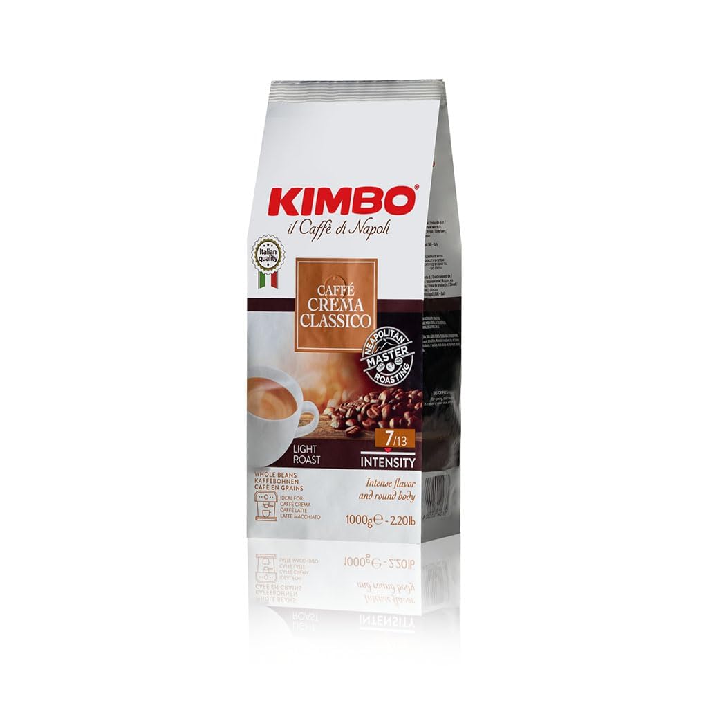 Kimbo Dolce Crema Whole Coffee Beans Light Roast 1 kg Bag