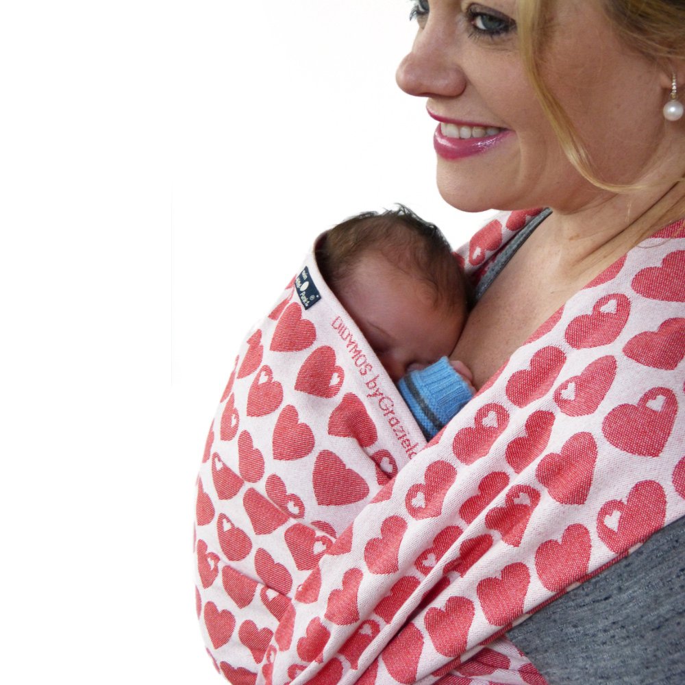 Didymos TTA 801 004 Baby Carrier Sling (Model by Graziela Hearts Size 4 Red