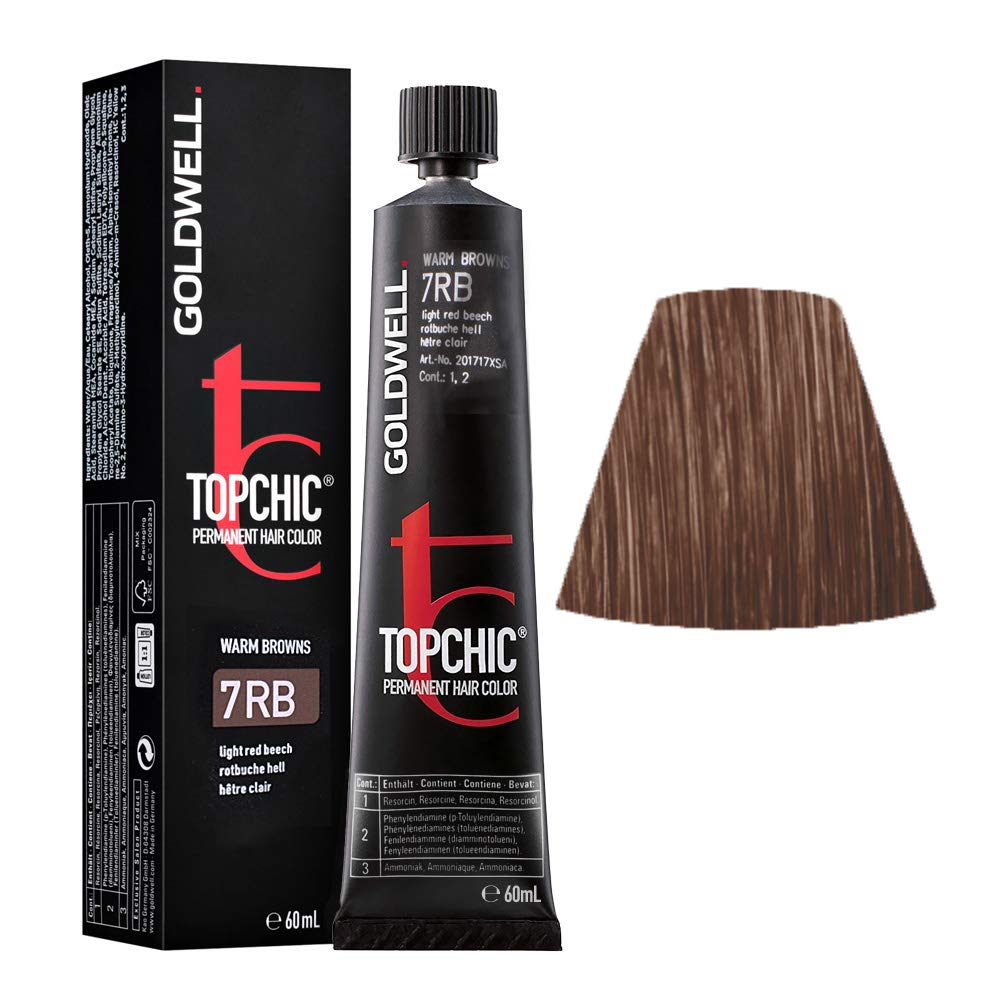 Goldwell Topchic Hair Color Red Beech Light 7RB Pack of 1 x 60 ml