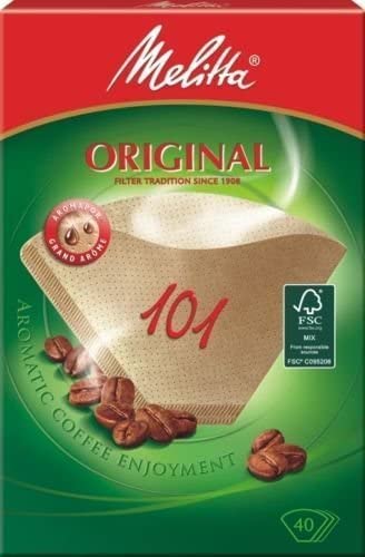 Generisch 400 x Melitta Original 101 (Size 101) Filter Bags / Coffee Filter Natural Brown (Melitta Size 101, 400 Filters)