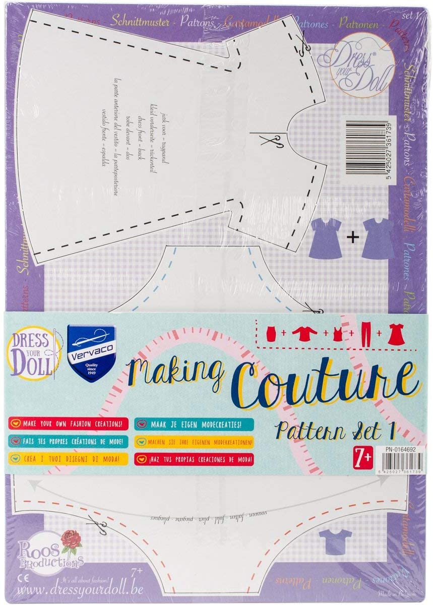 Dress Your Doll Making Couture Pattern Set Kit 1