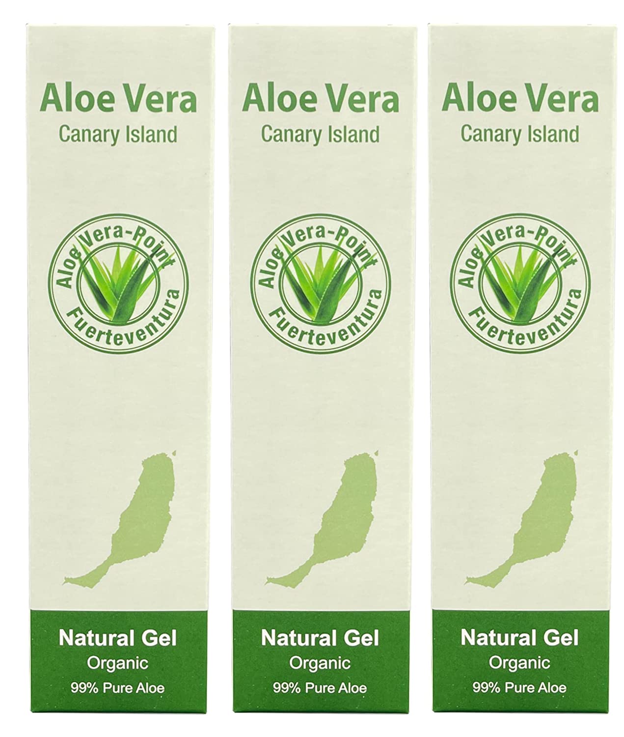 ALOE VERA - POINT FUERTEVENTURA Fuerteventura Aloe Vera Point Organic Aloe Vera Gel 99% 250ml Cold Pressed - 3 Units