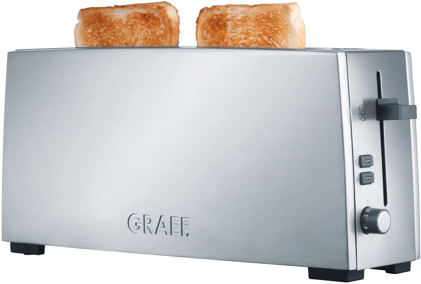 Graef Matt Brushed Long Slot Stainless Steel Toaster