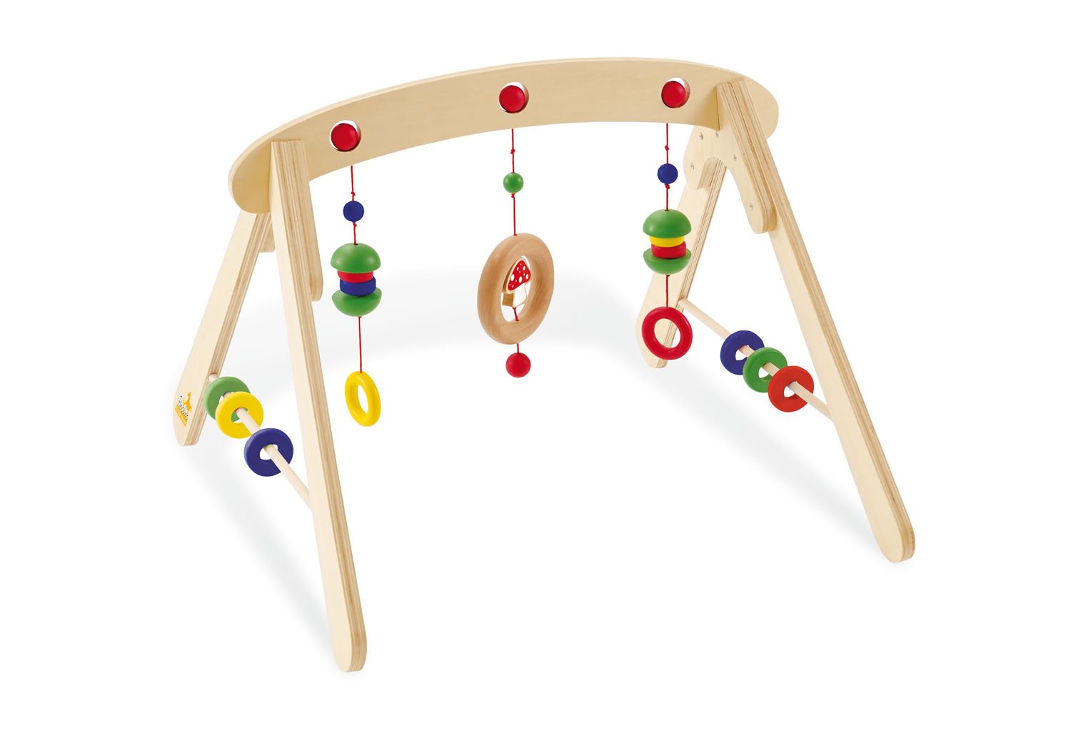 Pinolino Babygym Jane Wooden Play & Gripping Animation With Balls, Rings, H