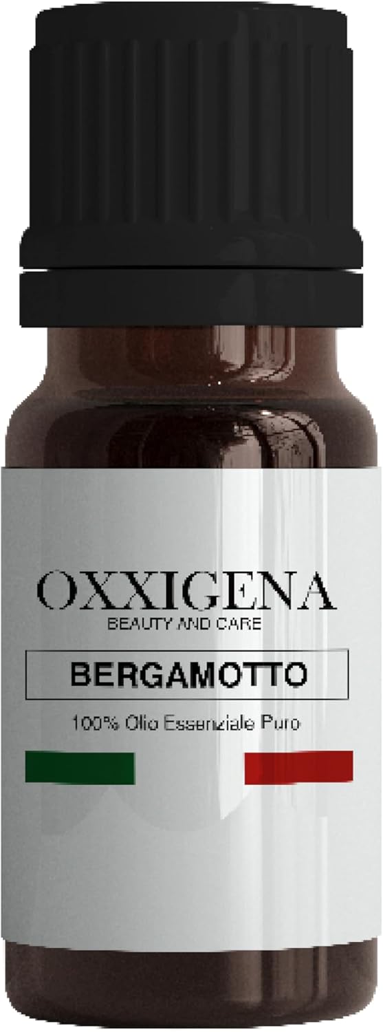 Oxxigena - Bergamot Essential Oil - 50 ml - Made in Italy - 100% Pure, Natural, Vegan, GMO Free - Ideal for Aromatherapy, Massage Mixes