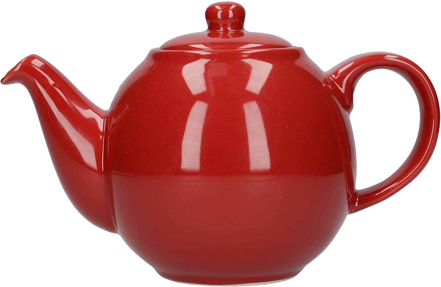 Dexam London Pottery 2 Cup Globe Teapot Red