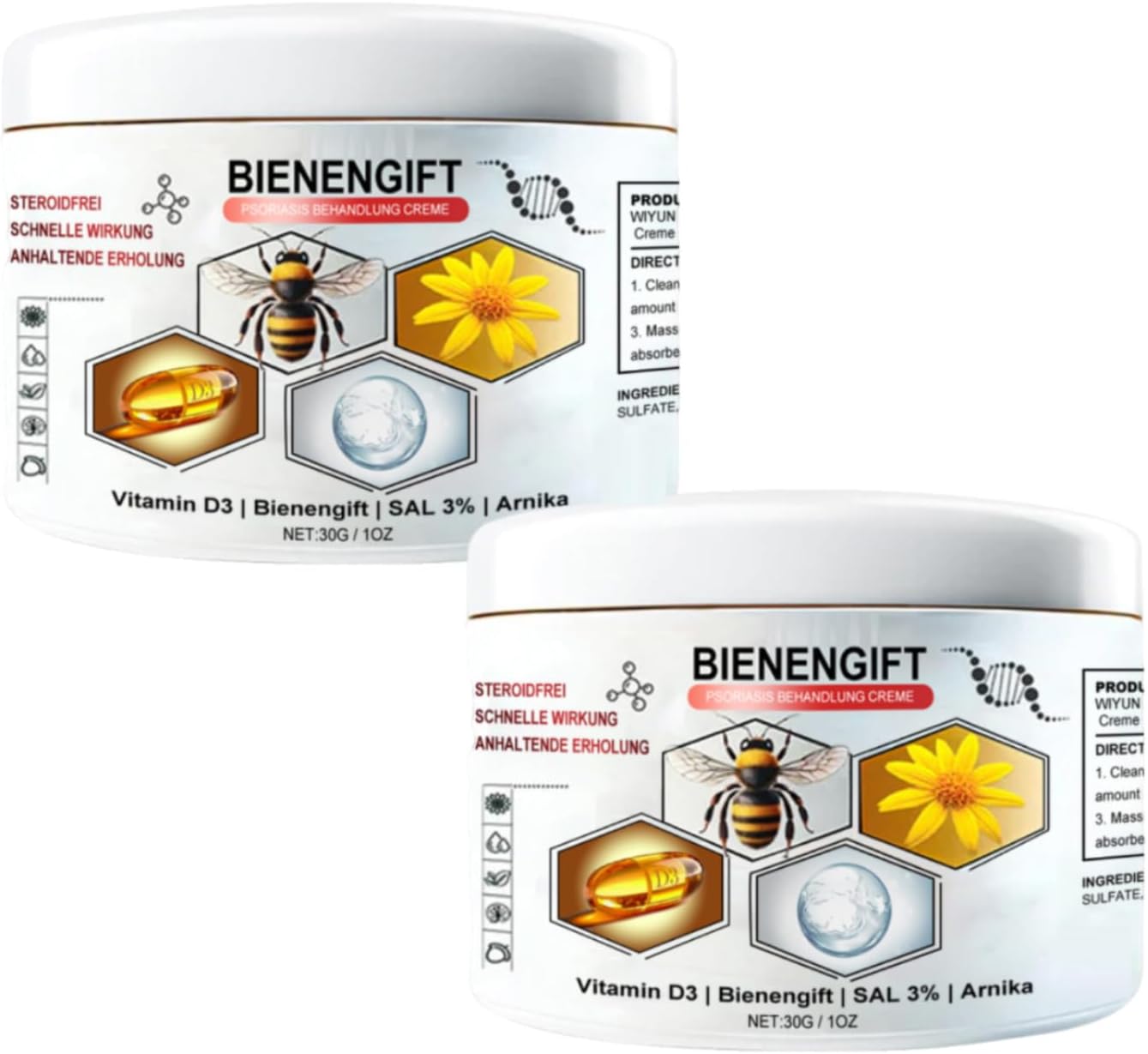 Todahof Bee Venom Multisymptom Treatment Cream, Todahof Bee Venom Psoriasis Treatment Cream, Todahof Bee Venom Multi Symptom Psoriasis Cream (2 Pieces)