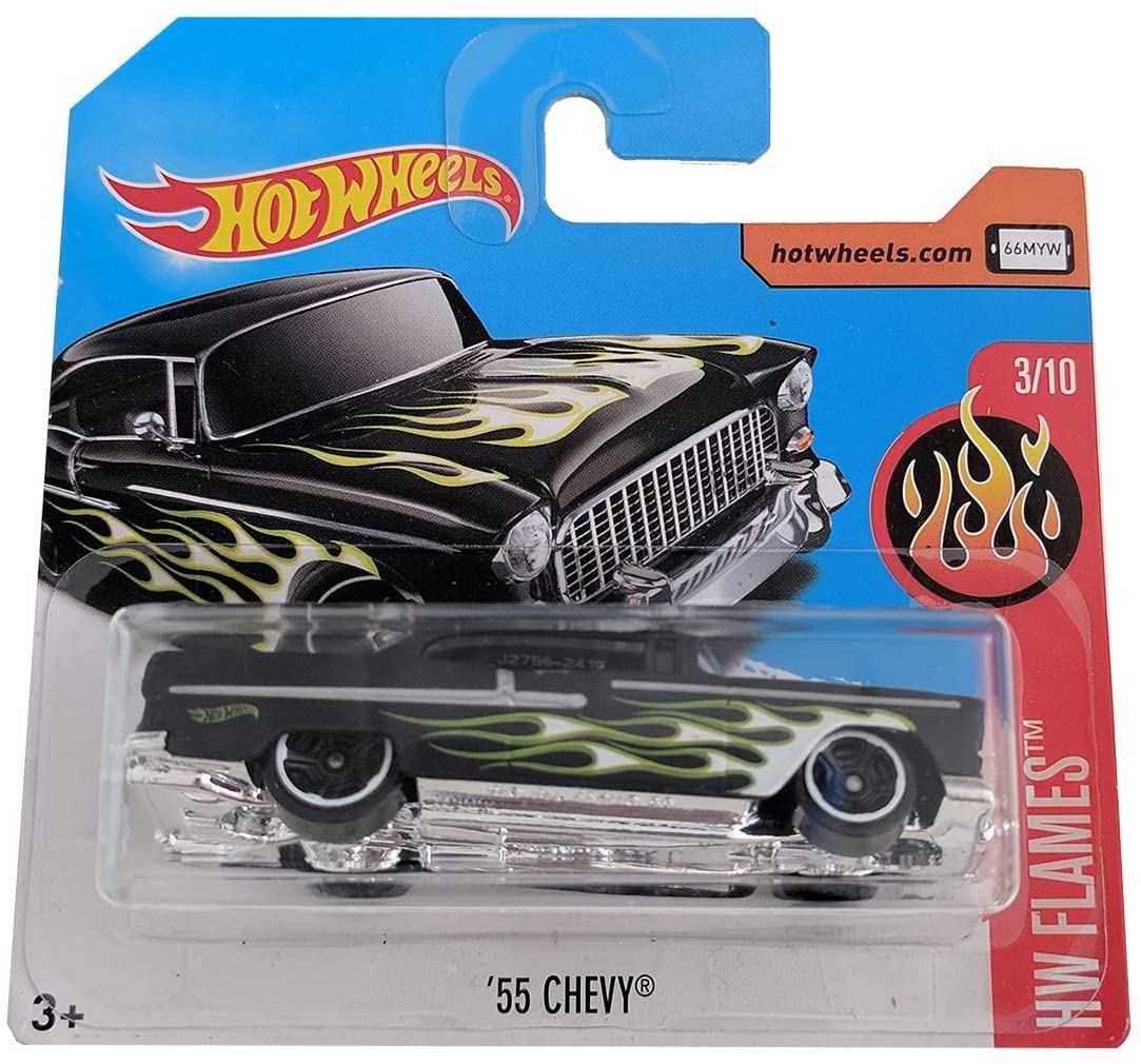 Hot Wheels -  55 Chevy-Hw Flames 83/365 Black