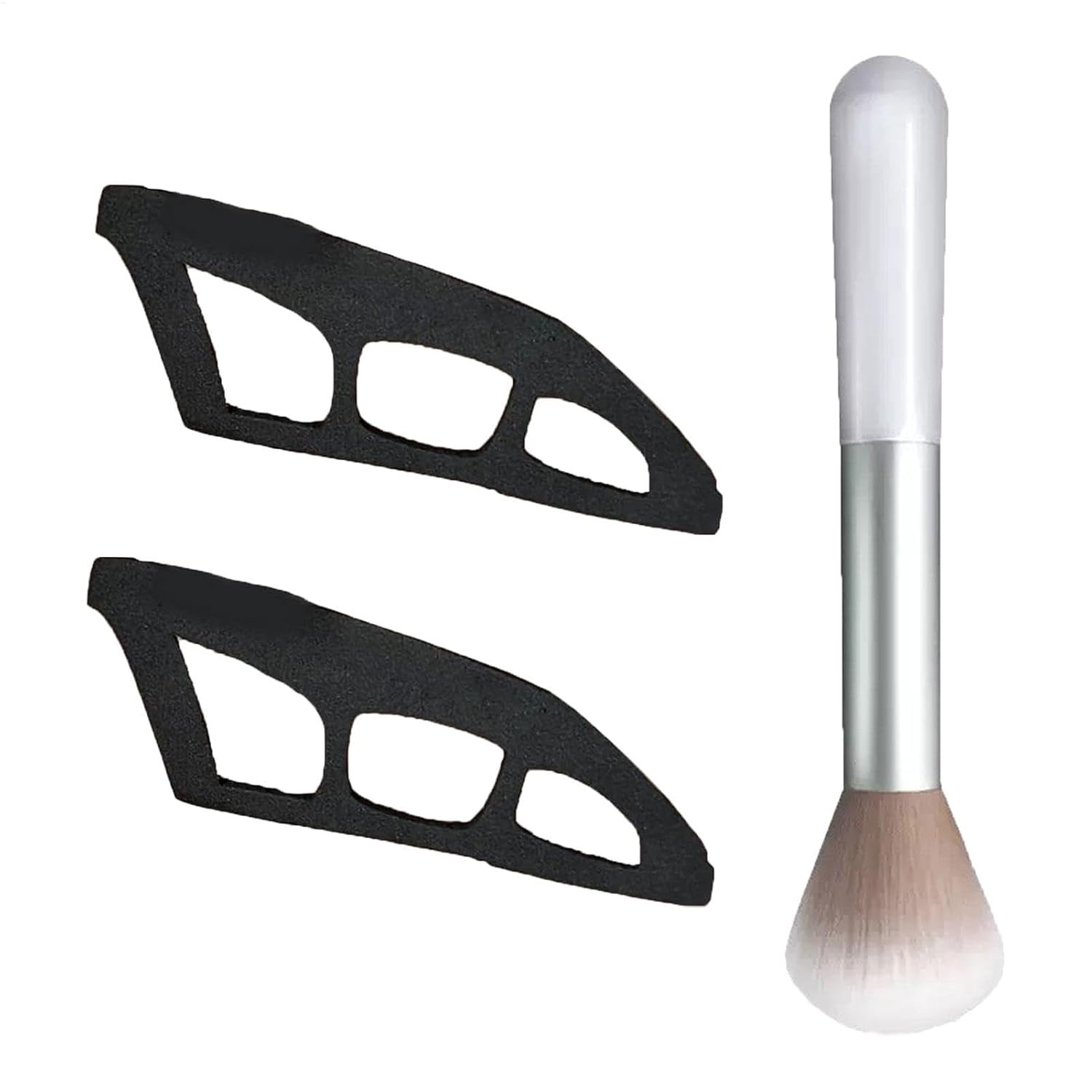 2 Pieces Eyeshadow Tools, Eyeshadow Guide Tool, Eye Makeup Aid with Makeup Brush, Eyeshadow Stencils for Eyes, Eyeliner Stencil for Women and Girls