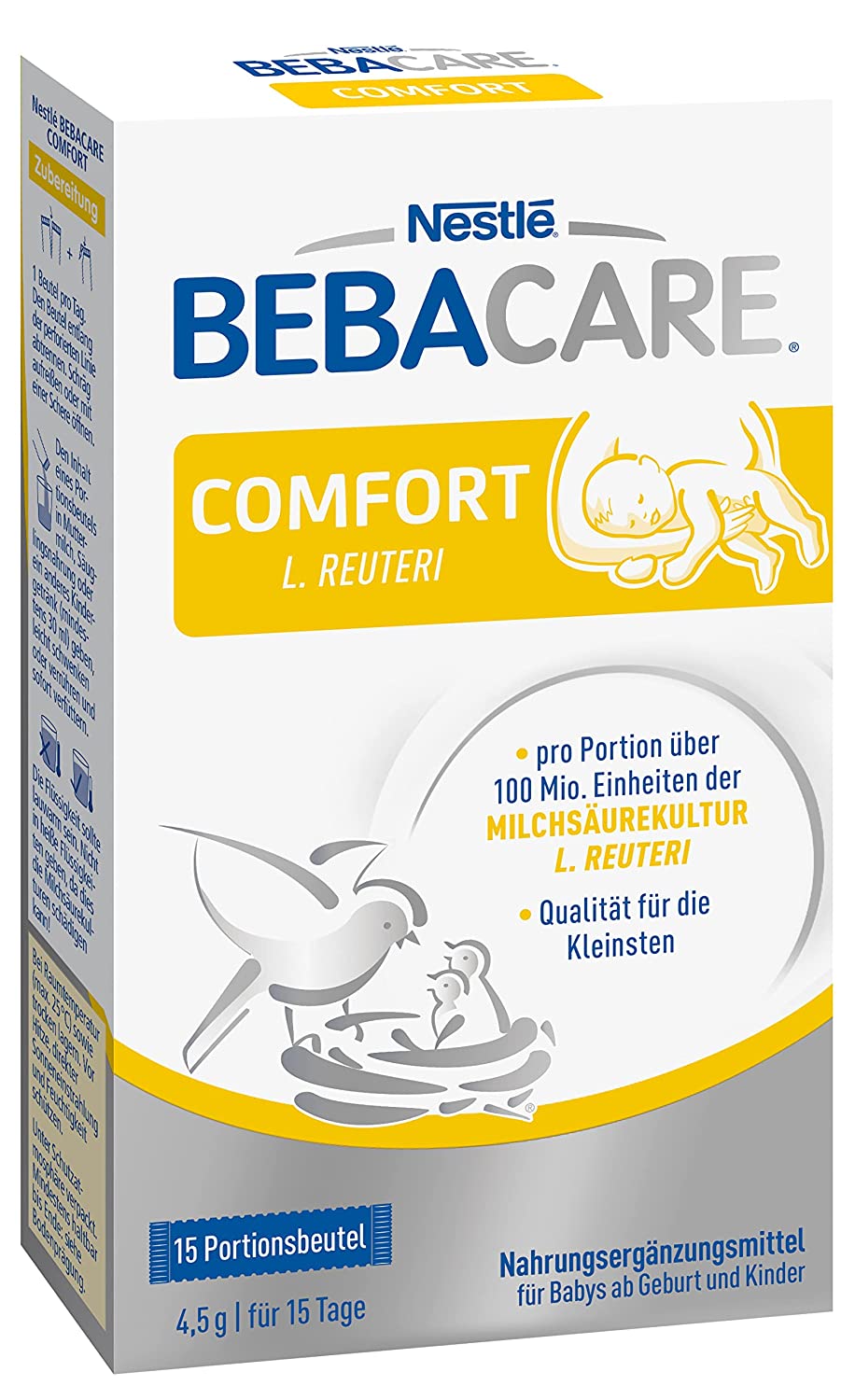 BEBACARE COMFORT, Nahrungsergänzungsmittel von Geburt an, 1er Pack (1x(15x0.3g))