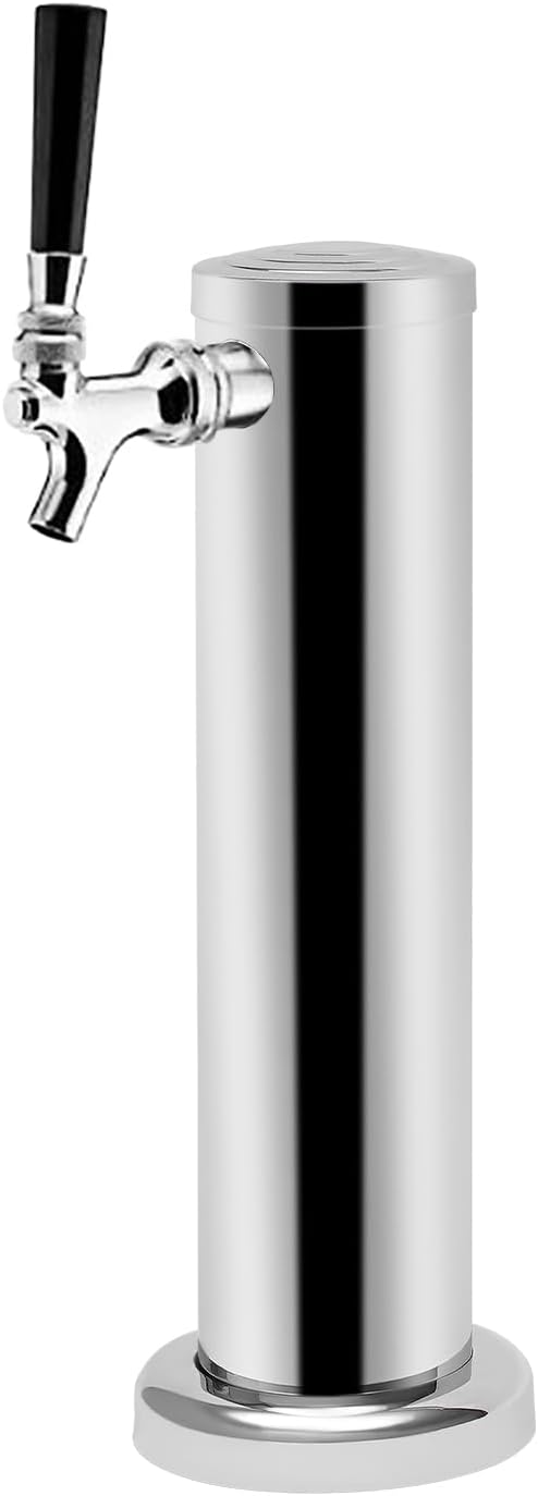 Beer Pump with Tap, Stainless Steel Beer Tower Dispenser, Draft Beer Tower for Parties, Bars, Restaurants